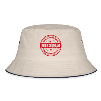 swiss made - Bucket Hat - Natur/Navy - Vorne