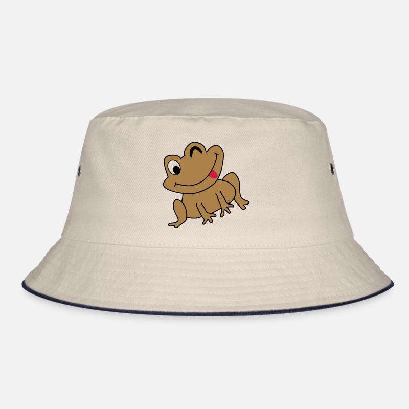 Frog Idea Happy Cartoon Kids Gift Bucket Hat