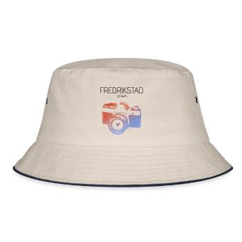 Fredrikstad, Norwegen - Bucket Hat - Natur/Navy - Vorne