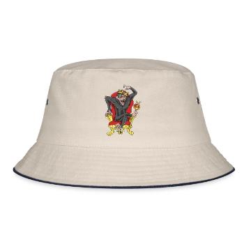 Bitcoin Monkey King - Beta Edition - Bucket Hat - ecru/navy - Front