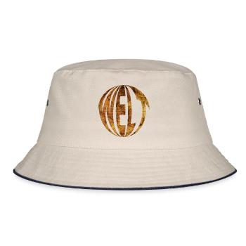 Welt Kugel Weltkugel - Bucket Hat - Natur/Navy - Vorne