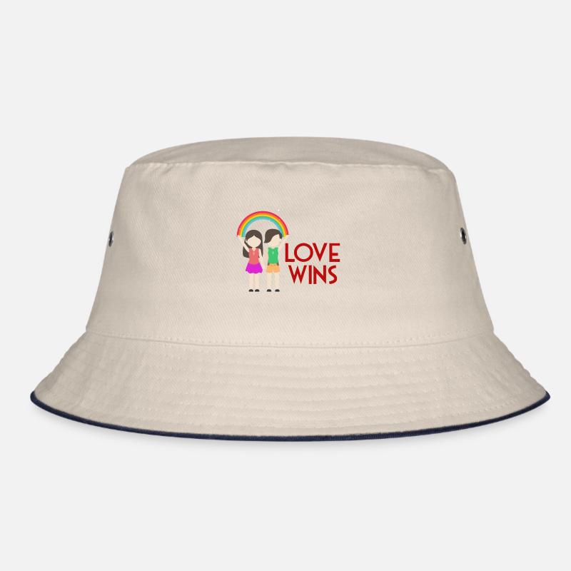 Liebe Jahrestag Valentinstag Geschenkidee - Bucket Hat - Natur/Navy