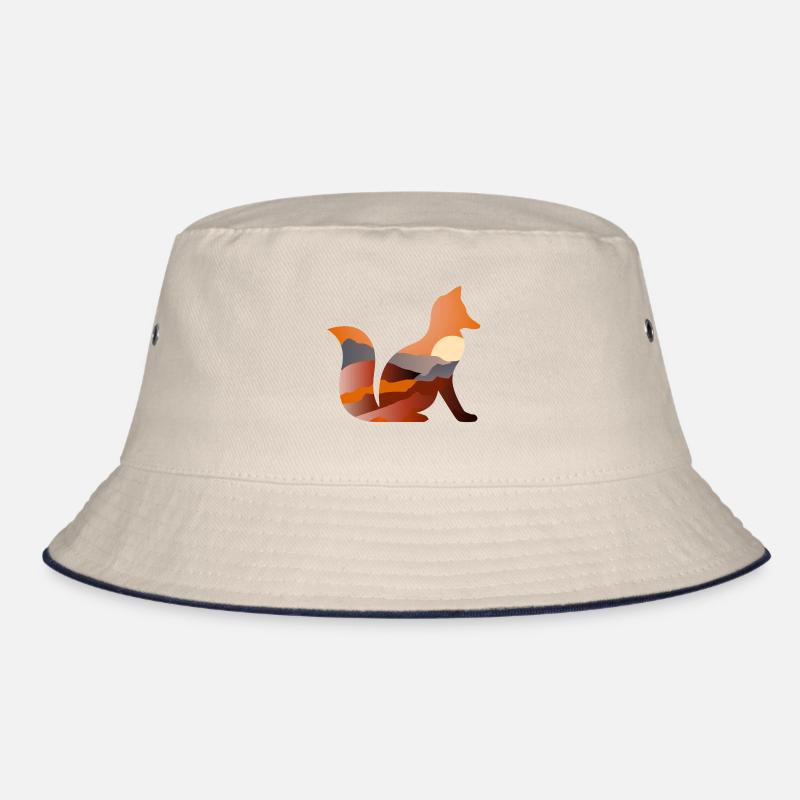 Fuchs - Bucket Hat - Natur/Navy