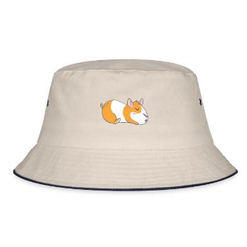 Guinea pig guinea pig guinea pig - Bucket Hat - ecru/navy - Front