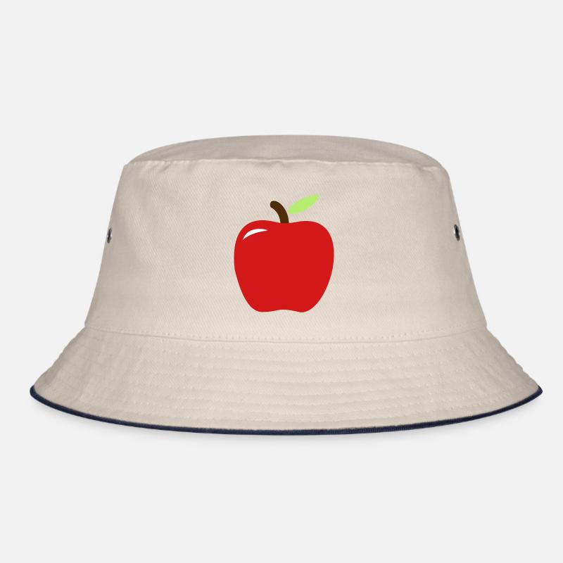 Apfel - Bucket Hat - Natur/Navy