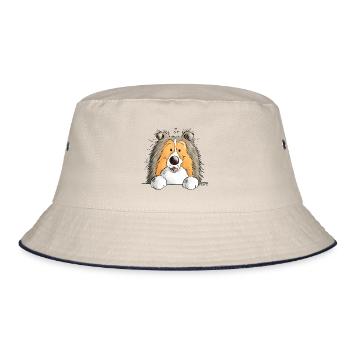 Berger des Shetland Chien - Shetland Sheepdog - Bob - blanc cassé/bleu marine - Devant