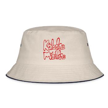 Kölsche Mädsche Kölner Mädchen Kölsch Mundart - Bucket Hat - Natur/Navy - Vorne