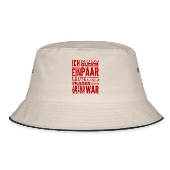 Filmriss - Bucket Hat - Natur/Navy - Vorne