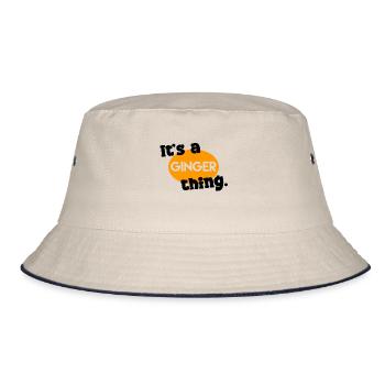 Es ist eine Ingwer-Sache. - Bucket Hat - Natur/Navy - Vorne