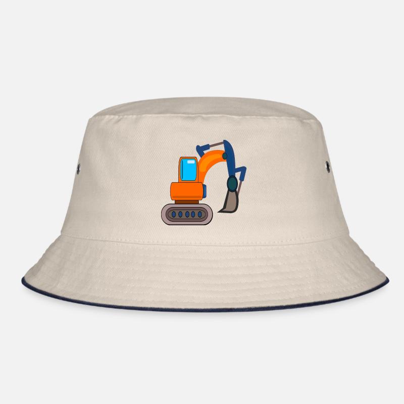 CONSTRUCTION SITE EXCAVATOR CHILDREN DIGGING Bucket Hat