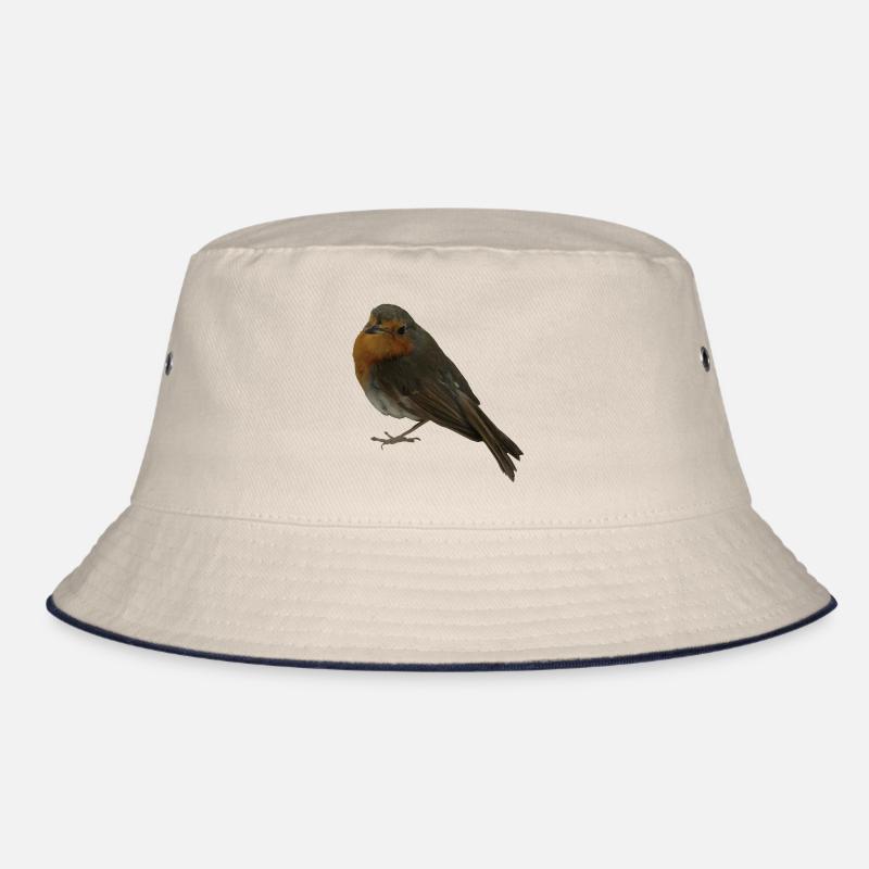 Rotkehlchen - Bucket Hat - Natur/Navy