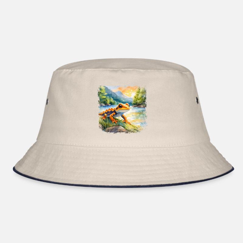 Cute young fire salamander Bucket Hat