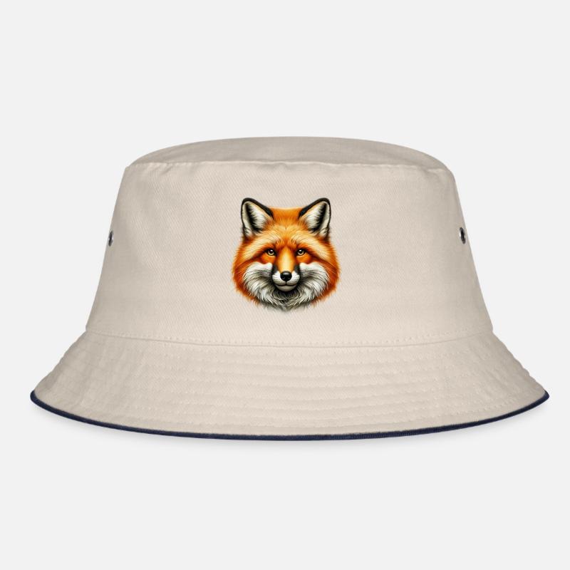 Fuchs - Bucket Hat - Natur/Navy