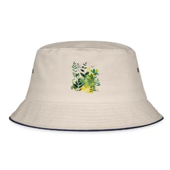 Plantes et musique - Impression de mode de haute qualité - Bob - blanc cassé/bleu marine - Devant