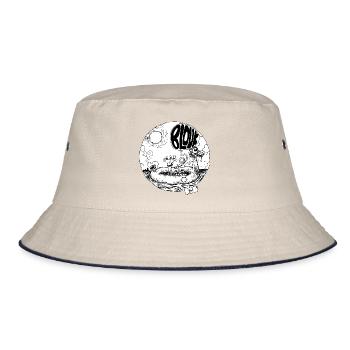 Blouk's bob (summer 2k24) - Bucket Hat - ecru/navy - Front