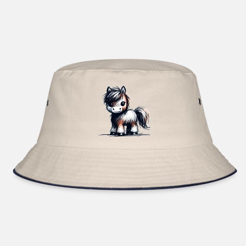 Pferdchen - Bucket Hat - Natur/Navy