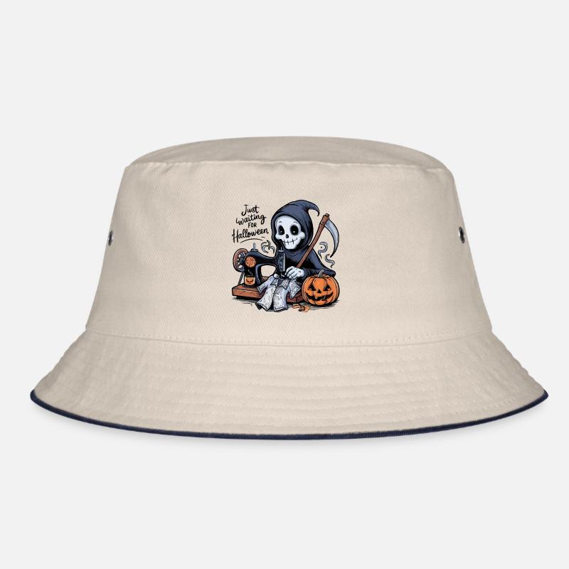 Sensenmann näht Halloween-Kostüm - Bucket Hat - Natur/Navy
