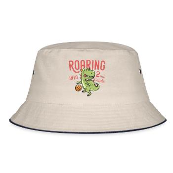 Roaring into 2nd Grade Dinosaur Basketball - Bob - blanc cassé/bleu marine - Devant