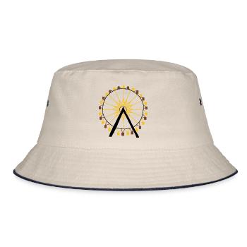 Riesenrad - Bucket Hat - Natur/Navy - Vorne