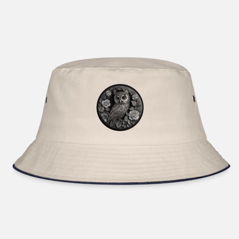 Silberne Eule Bucket Hat