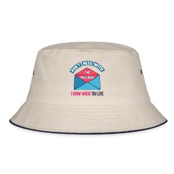 Don't Mess with the Mailman Humor - Bucket Hat - ecru/navy - Front