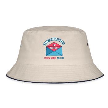 Don't Mess with the Mailman Humor - Bucket Hat - ecru/navy - Front