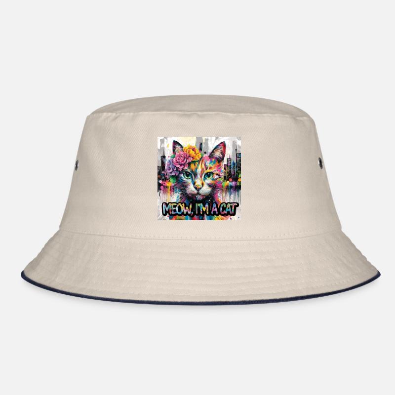 Kunstvolle Katze Version 2 Bucket Hat