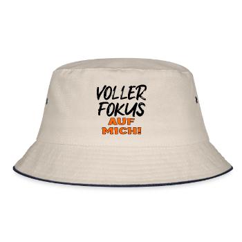 EGOISTISCH - VOLLER FOKUS AUF MICH - Bucket Hat - Natur/Navy - Vorne