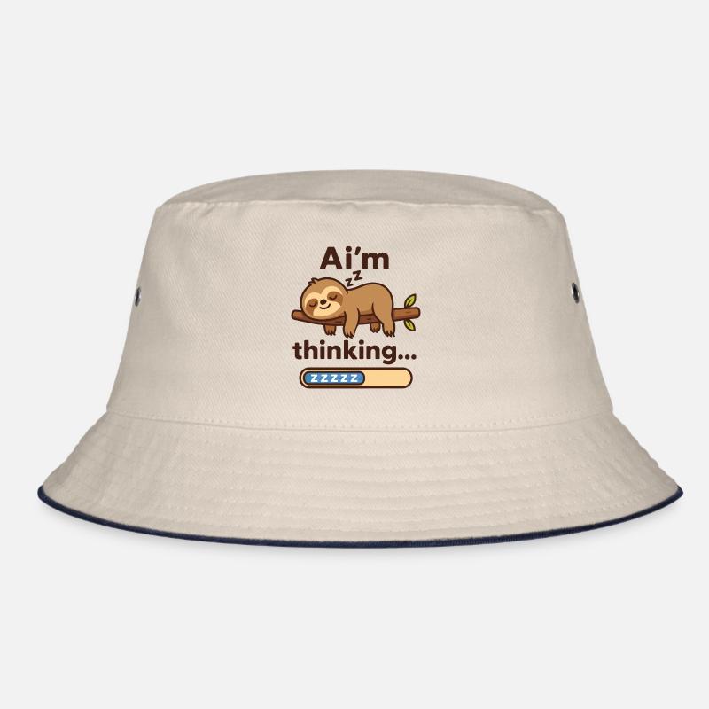 Ai m thinking - AI Sloth Bucket Hat