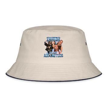Retro Zahide Bootleg 90s Vintage Design Zah1ide - Bucket Hat - Natur/Navy - Vorne
