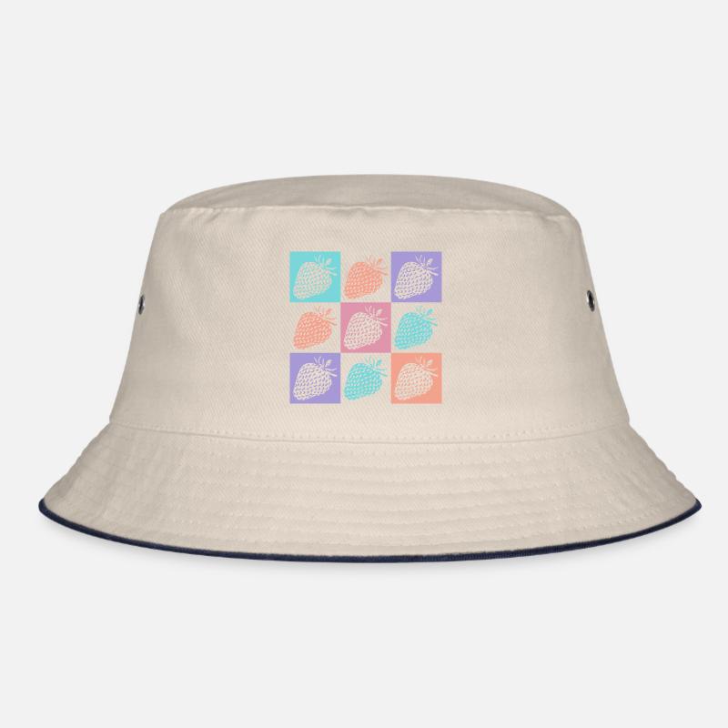Erdbeeren Bunte Sommerfarben Bucket Hat