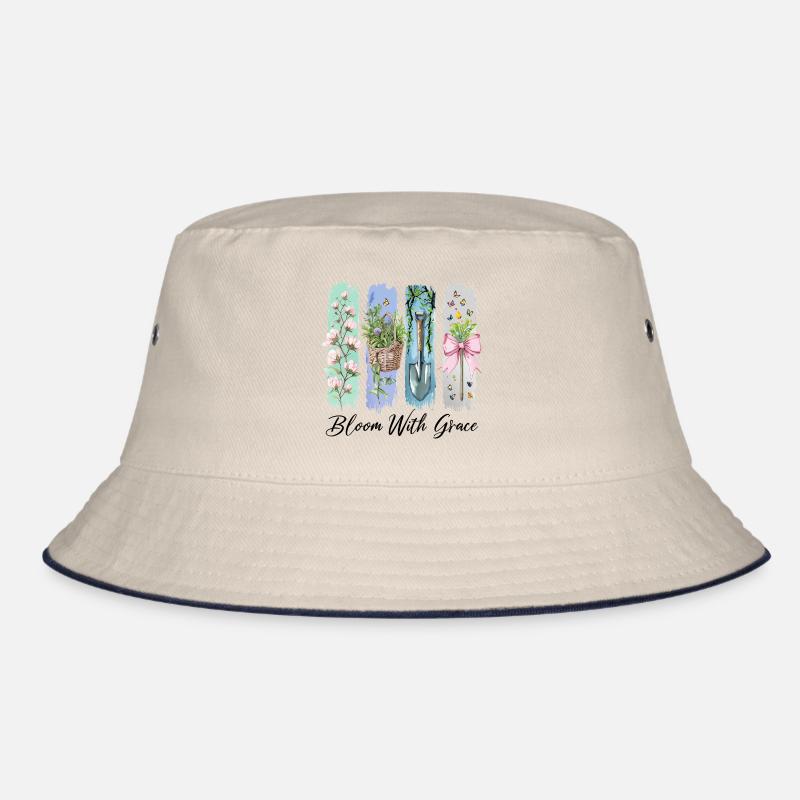 Blühe mit Anmut Gartenblumen Kunst Bucket Hat