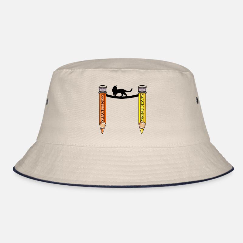 BALANCING SLACKLINING CAT Bucket Hat