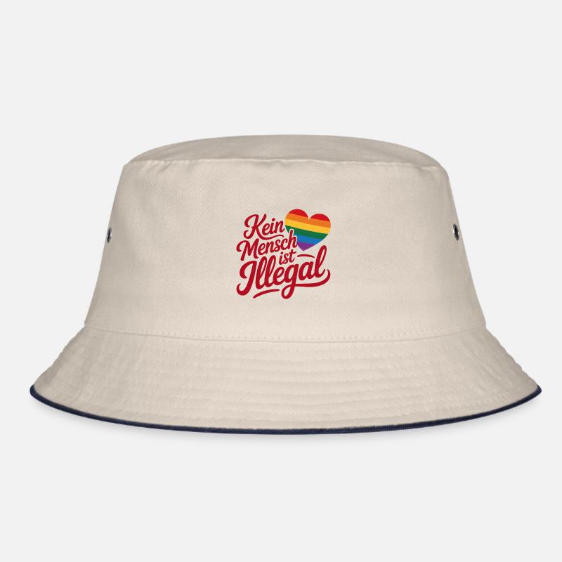 Kein Mensch ist illegal - Cool Pride Logo Bucket Hat
