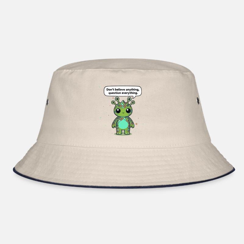 Curious Alien - Statement: Question everything Bucket Hat