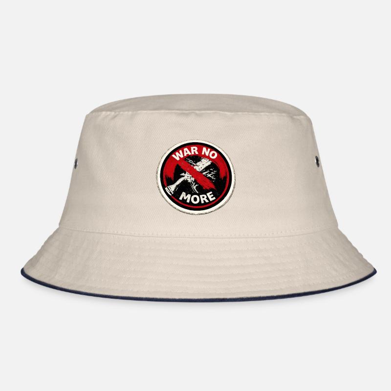 War No More – Sticker Peace & Humanity Bucket Hat