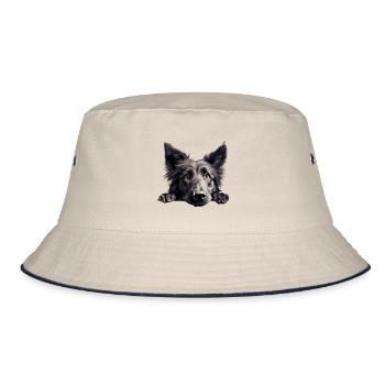 Belgian Sheepdog - Bucket Hat - Natur/Navy - Vorne