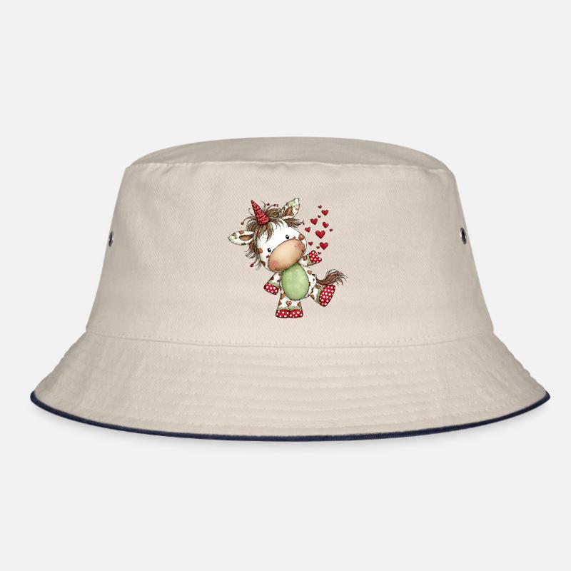 Süßes Herz-Einhorn: Verspieltes Comic-Design Bucket Hat