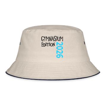 Gymnasium 2026 - Bucket Hat - Natur/Navy - Vorne