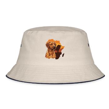 Rhodesian Ridgeback - Bucket Hat - ecru/navy - Front