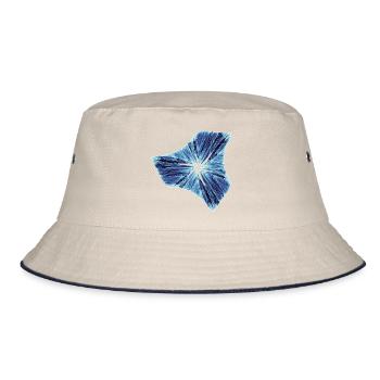 Arktischer Lichtzauber - Bucket Hat - Natur/Navy - Vorne
