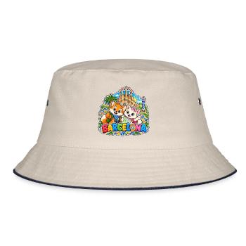 Tavi & Nela in Barcelona - Bucket Hat - Natur/Navy - Vorne