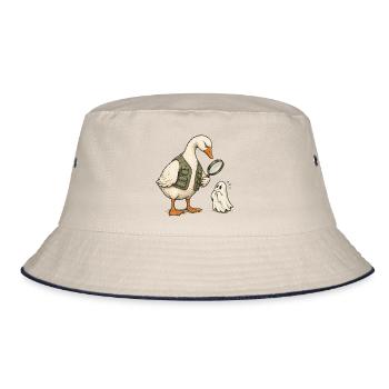 Gäns-Detektiv und Geister-Rätsel - Bucket Hat - Natur/Navy - Vorne