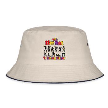11er Rat Trainingslager – Närrischer Bierhumor - Bucket Hat - Natur/Navy - Vorne