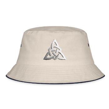 Keltischer Triadenknoten - Bucket Hat - Natur/Navy - Vorne