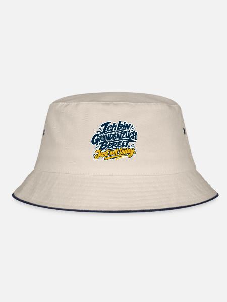 Grundsätzlich Bereit - Just not today - Bucket Hat - Natur/Navy