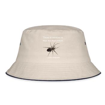 Nothing to fear but fear itself - Spinnen Angst - Bucket Hat - Natur/Navy - Vorne