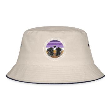 Erdnussbutter Marmelade - Spread Thick Pressed Tog - Bucket Hat - Natur/Navy - Vorne