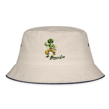 BroccoLee Kampfsbrokkoli - Bucket Hat - Natur/Navy - Vorne