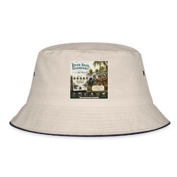 The River Bank Harmonist – ein literarisches Gitarrenpedal - Bucket Hat - Natur/Navy - Vorne